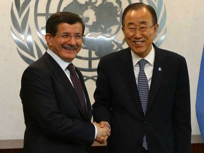 Ban and Davutoğlu discussed Cyprus peace process