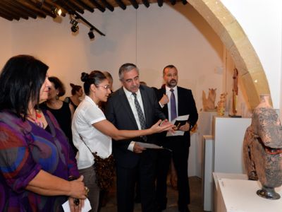 Akıncı opened the bi-communal ceramic exhibition