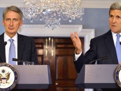 Kerry and Hammond discuss the Cyprus problem