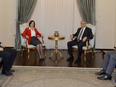 Akıncı gave information about the negotiations