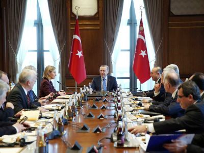 EU and Turkey pledge to give full support to negotiations for a Cyprus settlement