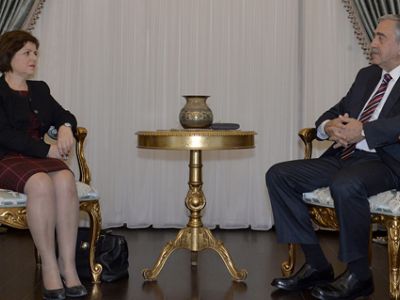 President Mustafa Akıncı received Foreign Minister Emine Çolak