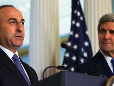 Cavusoglu and Kerry upbeat on 2016 solution