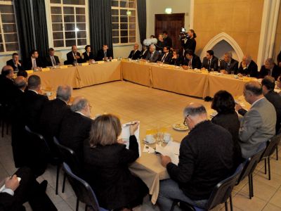 Schulz met with political party leaders and representatives