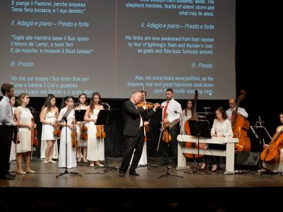 Meral Akinci and Andri Anastasiades attend a bicommunal concert by young musicians 