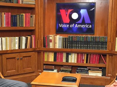 Minister Ertuğruloğlu gave interview to Voice of America and AFP