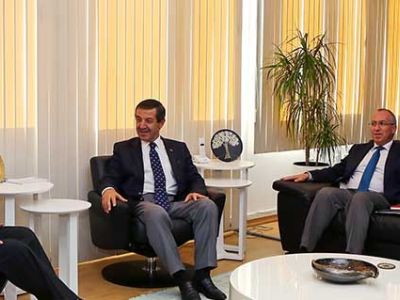 Minister Ertuğruloğlu received Djumabekov and Aitmatov in his office