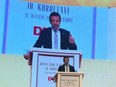 Ertuğruloğlu attends a panel titled "Joining Forces with Friendly Diasporas" 