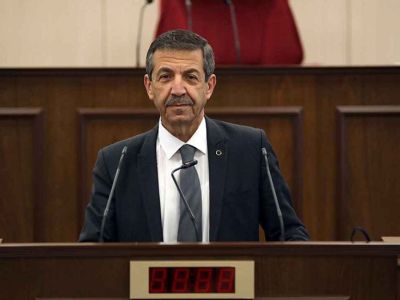 Foreign Minister Ertuğruloğlu speaks at the General Assembly of the Parliament