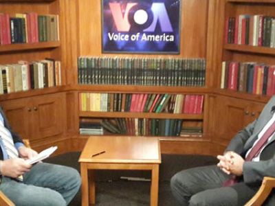 Foreign Minister Nami appears on Voice of America