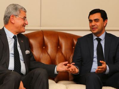 Volkan Bozkır, Turkey’s EU Minister and Chief Negotiator arrives on the Island