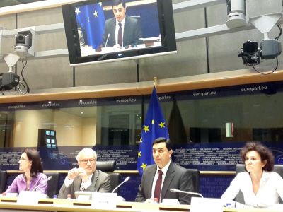 Foreign Minister Özdil Nami made a speech at European Union Socialist Group Meeting in Brussels