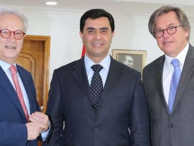 Minister of Foreign Affairs Nami received President of EP Socialist Group Swoboda in his Office