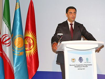Minister of Foreign Affairs Özdil Nami made a statement at the opening session of the ECO Workshop on Tourism in Girne